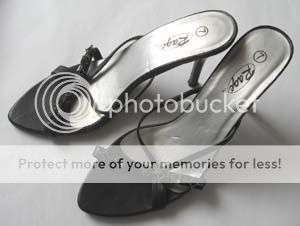 GREAT BLACK HEELS WITH BEADED DETAIL ON STRAP!!!