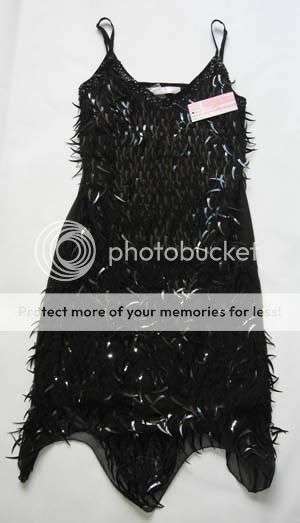 STUNNING BLACK SEQUINCED COCKTAIL DRESS!!!