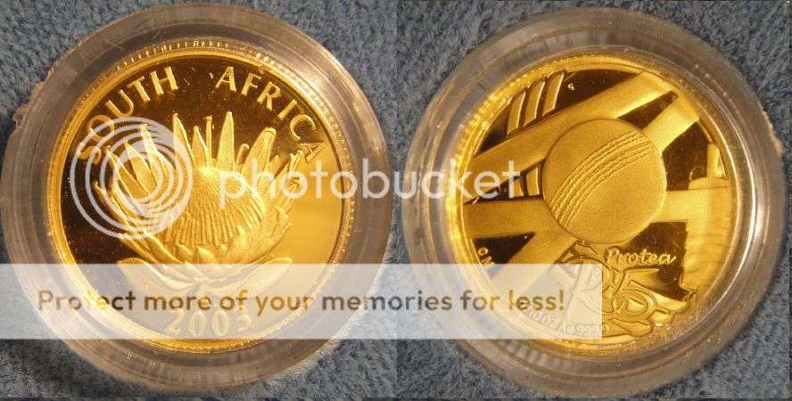 2003 The Protea Cricket Series 1/10oz 24carat Gold