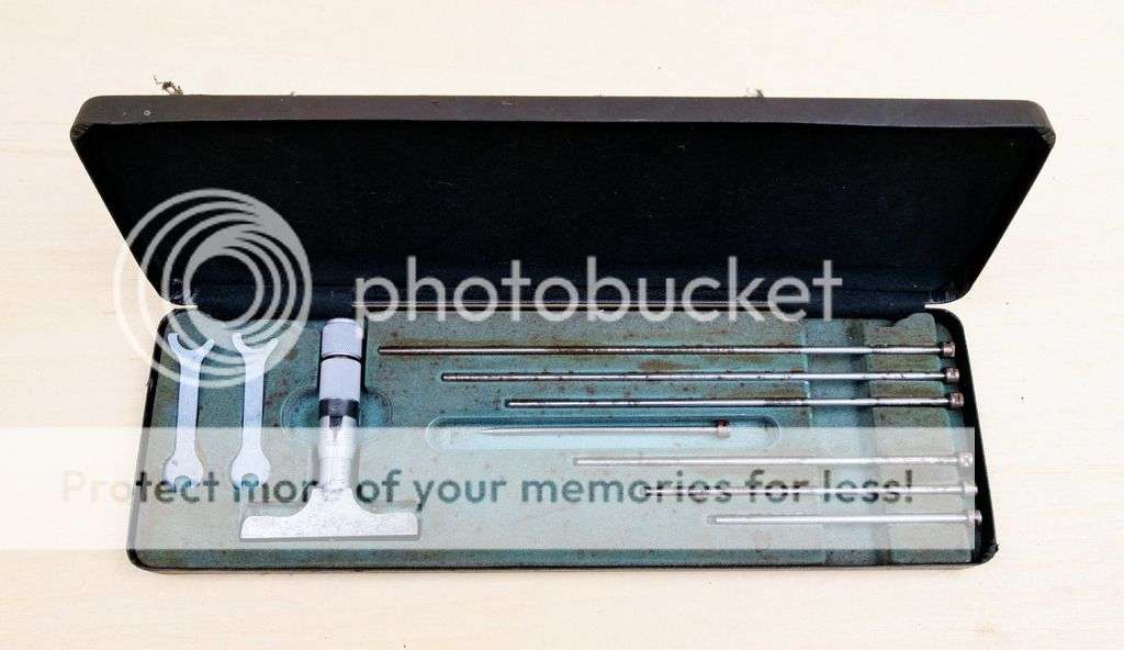 Moore & Wright No. 0-150mm Adjustable Depth Gauge Micrometer in Hard Case