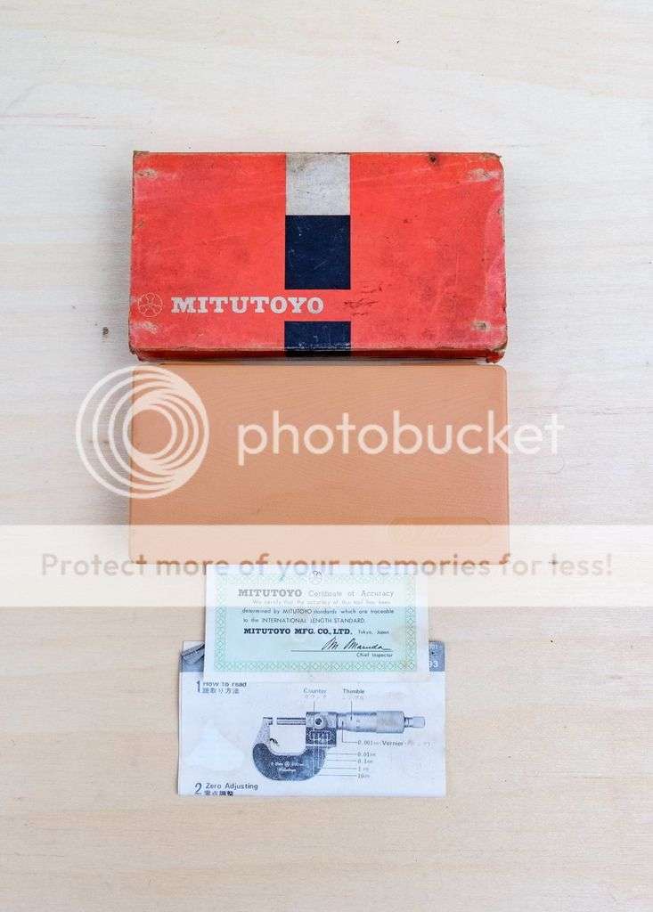 MITUTOYO DIGIT 0-25mm Outside Micrometer in Hard Case No.193-101 Made in Japan