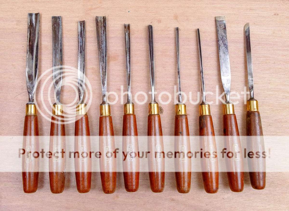 Large collection of Wood Carving Chisels & Books Marples/Swiss Made etc