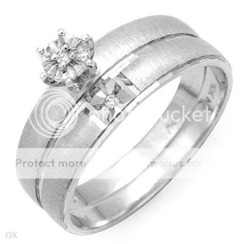 [R8000.00]Wedding Set Ring With Genuine Diamonds Well Made in White Gold