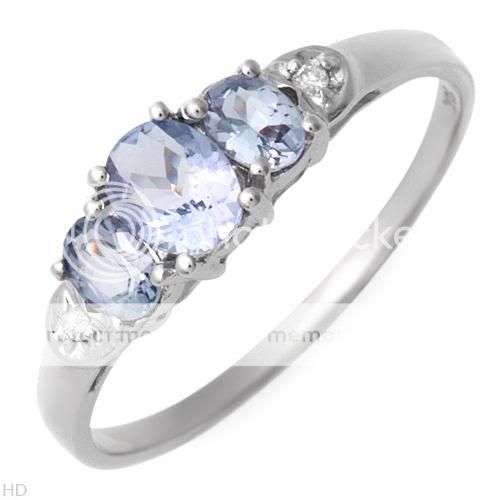 [R4500.00] 0.72ctw Precious Stones - Genuine Diamonds,Tanzanites Beautifully Designed in White Gold