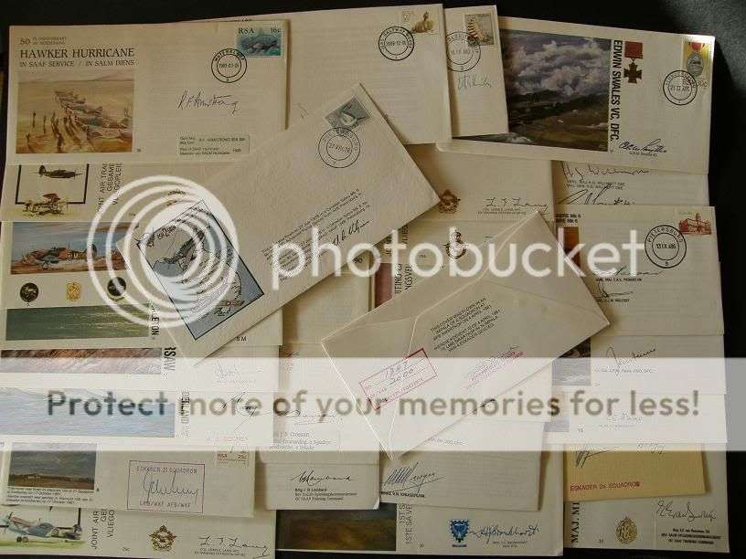 SAAF FDC Collection : From No.1 to 38 plus more: 67 Covers : 34 Signed !!!!