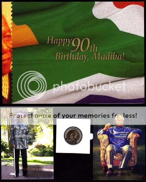 Nelson Mandela Hard Cover with UNC Birthday R5 coin !!!!!!