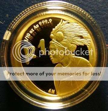 2006  - THE EMA-SWATI PEOPLE -   1/10 oz 24 ct PROOF GOLD COIN -  VERY LIMITED MINTAGE