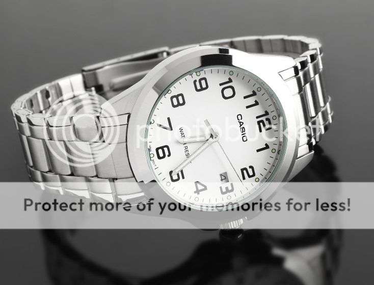 CASIO MEN'S STAINLESS STEEL ANALOG CASUAL DRESS QUARTZ DATE SPORT