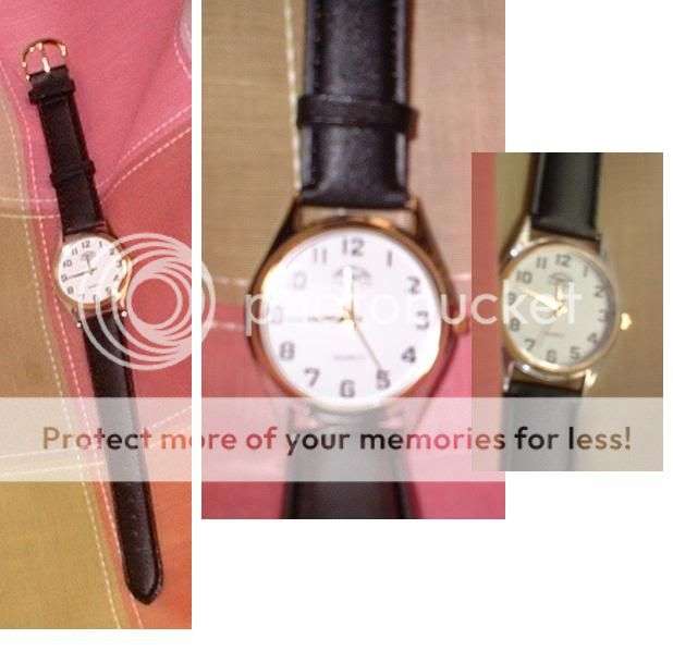 Men's Leather Watch - Black Strap / Quartz Movement /