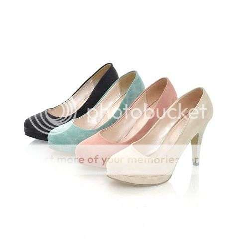 Vogue Women Office Lady Swede Leather High-Heeled Shoes Size 2--6 Four Color