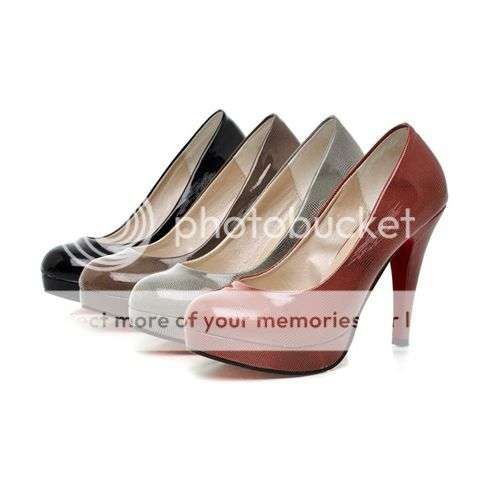 Vogue Women Office Lady Imitation Leather High-Heeled Shoes Size 2--6 Four Color