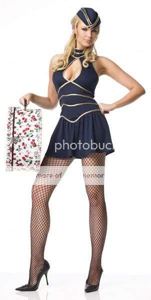 SUPER SEXY HOT AIR HOSTESS STEWARDESS COSTUME UNIFORM