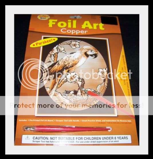 Copper foil art set - parakeet