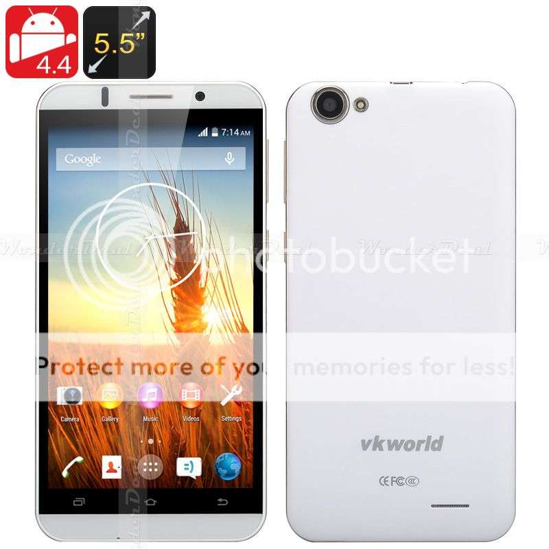VKWORLD VK700 5.5" Smartphone 1.3GHz Quad Core CPU, 1GB RAM, Android 4.4, 13MP Rear Camera 3G ,White