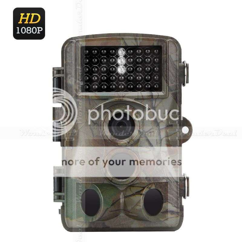 HD 1080p Trail Camera "Camo Cam" - IP65, PIR, 20M Night Vision, 1/3 Inch CMOS, 0.6 Sec Trigger