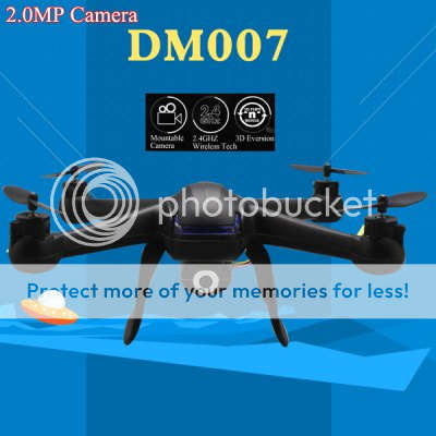 DM007 RC Quadcopter 6 Axis Gyro Explorer UFO-BLACK 2.4GHz 4 CH / 2.0MP Camera / LCD Remote Control