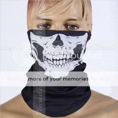 Hot Sale Men's Skull Pattern Halloween Decoration Scarf  -  BLACK