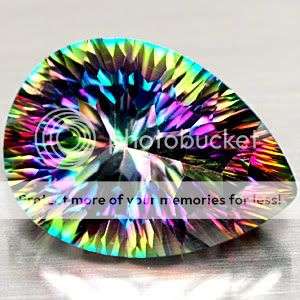 11.20ct.WONDERFUL! Pear Cut Top Multi Rainbow Colour Quartz gemstone  - 100% Money back guarantee!!