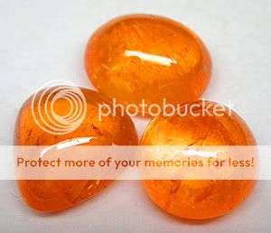 SA SHIPPING!!! 12.10Cts**3 Pieces***AAA Orange Cabochon Spessartite Garnet Gemstone Lot!