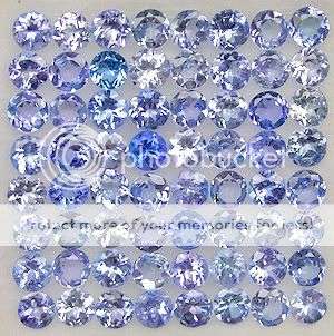 DAZZLING! 5.35ct. Blue Purple Tanzanite Gemstone Rounds LOT! - 100% natural Earth Mined Gemstones