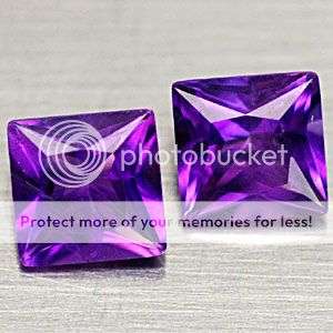 STUNNING!!! 1.10ct.Matched Pair Square Top Purple Amethysts  from Uruguay
