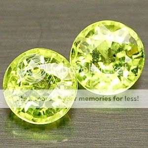 3.00Cts***7.00mm** Top Parrot Green Natural Round Peridot Gemstone Pair - SHIPPED FROM WITHIN SA!!!