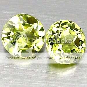 3.50Cts***8.00mm** Top Parrot Green Natural Round Peridot Gemstone Pair - SHIPPED FROM WITHIN SA!!!