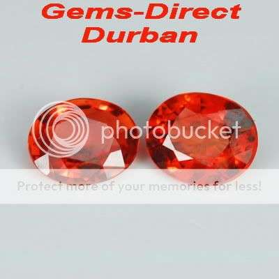 AAA - .87CT - PAIR - RED SONGEA SAPPHIRE - SHIPPED FROM WITHIN SA!!