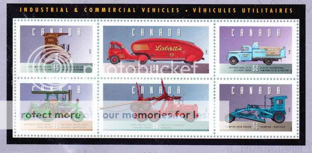 Canada - 1996 - Historic Vehicles - Miniature Sheet