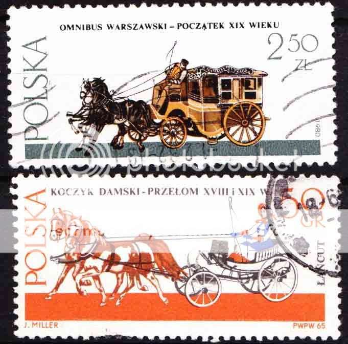 Poland - 1965 - Horse-drawn carriages,