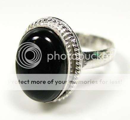 Onyx Sterling Silver Ring