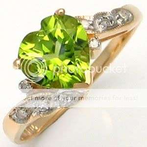 1.18ctw Diamond and Peridot 2.20g 9K Yellow Gold Ring
