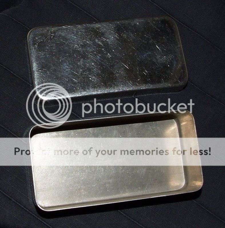 Silver plated box with lid with Military Broad Arrow stamp, English Make.