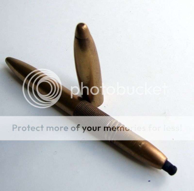 Industrial marker pen - indestructible! solid brass barrel, cap and feed.