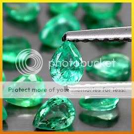 17Pcs**2.14Cts.***TOP COLOUR COLOMBIAN EMERALD 4 X 3MM PEAR CUT LOT! - Exact Photos taken of stones!