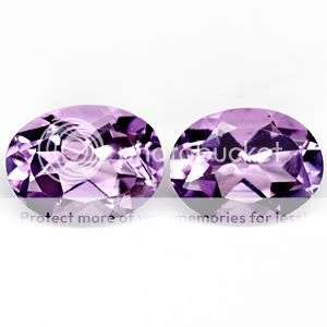 STUNNING!!! 2.30Cts**(2Pcs.)***Matched Pair Top Purple Oval Amethyst Gemstones