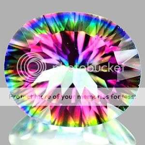 STUNNING! AAA 5.03Ct.** Flawless***Oval Natural Rainbow MYSTIC QUARTZ - Exact Photos!