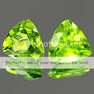 AAA**2.16Cts.**(2 Pcs)**Calibrated** Dazzling Natural Green Peridot Pair ! - 100% Natural!