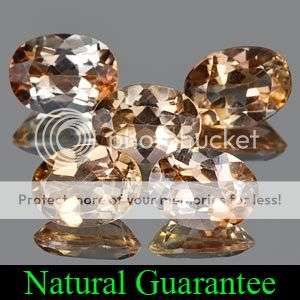 AAA 6.86 Cts.**5 Pcs.** Twinkling Natural Imperial Topaz Oval LOT - MUST BE SEEN!