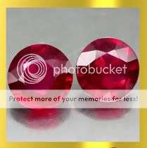 A MUST HAVE!! 2.65 Cts  6.15mm. ROUND TOP BLOOD RED RUBY PAIR