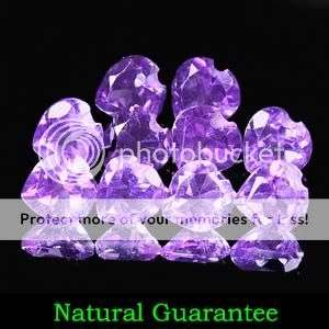 AAA 4.24Cts.*(10pcs)* Top Purple Heart Cut Amethyst Gemstone LOT - winner receives all 20 pieces!