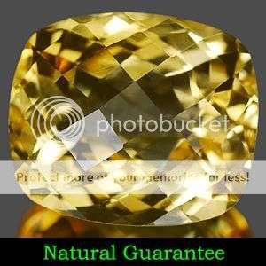 AAA 8.82Cts. Flawless Natural Cushion Checkerboard Cut Yellow Brazillian Citrine Gemstone