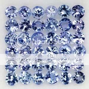 TANZANITES**74 PIECES**5.05Cts**2.50mm Violet Blue Tanzanite Round LOT - Winner Getas all 74 Pcs