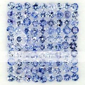 TANZANITE*105* PIECES**3.0Cts***1.7/1.8mm Violet Blue Tanzanite Rounds LOT - Winner Gets all 105 Pcs