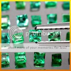 EMERALDS *60**Pieces**3.20Cts.***TOP 2.0mm SQUARE CUT COLOMBIAN EMERALD LOT- Winner takes all 60 Pcs