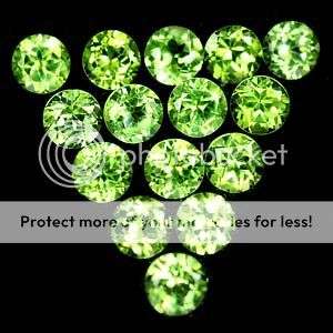 AAA**1.85Cts**(15 Pcs)**Glowing Natural Round Diamond Cut Peridot LOT! - Winner Receives 15 Pieces