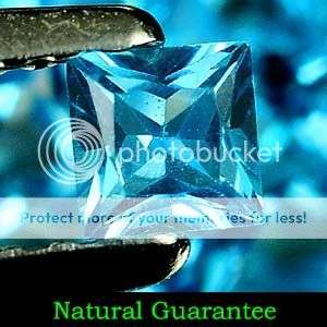 AAA 2.60Cts (15 Pcs) Square Princess Cut Natural Swiss Blue Topaz Gem Lot - Winner takes all 15 Pcs