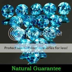 AAA 2.45 Cts (15 Pcs) Diamond Cut Natural Swiss Blue Topaz Gemstone Lot - Winner Receives all 15 Pcs