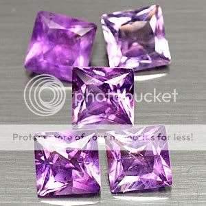 BREATHTAKING SET! 2.75ct**(5 Pieces)** Purple Amethyst Lot - 100% Natural and Calibrated.