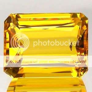 AWESOME 23.66ct Yellow Octagon Cut  BRAZILIAN CITRINE